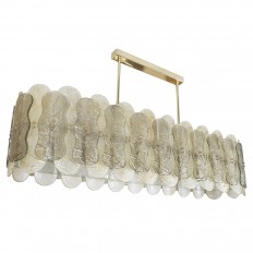 Rectangular golden linear ceiling fixture 